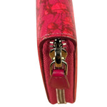 Givenchy Pink Leather Floral Zip-Around Wallet