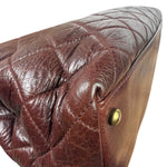 Chanel Burgundy Quilted Leather Portopello Bowler Bag 2014