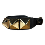 Valentino Stud Pyramid Leather Bracelet