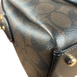 Coach Brown/Black Canvas Mini Darcie Carryall Two-Way Bag