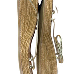 Jimmy Choo Brown Drive Metallic Wedge Espadrille Sandals