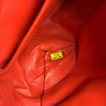 Chanel Orange Quilted Lambskin Flap Bag 2008