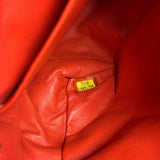 Chanel Orange Quilted Lambskin Flap Bag 2008