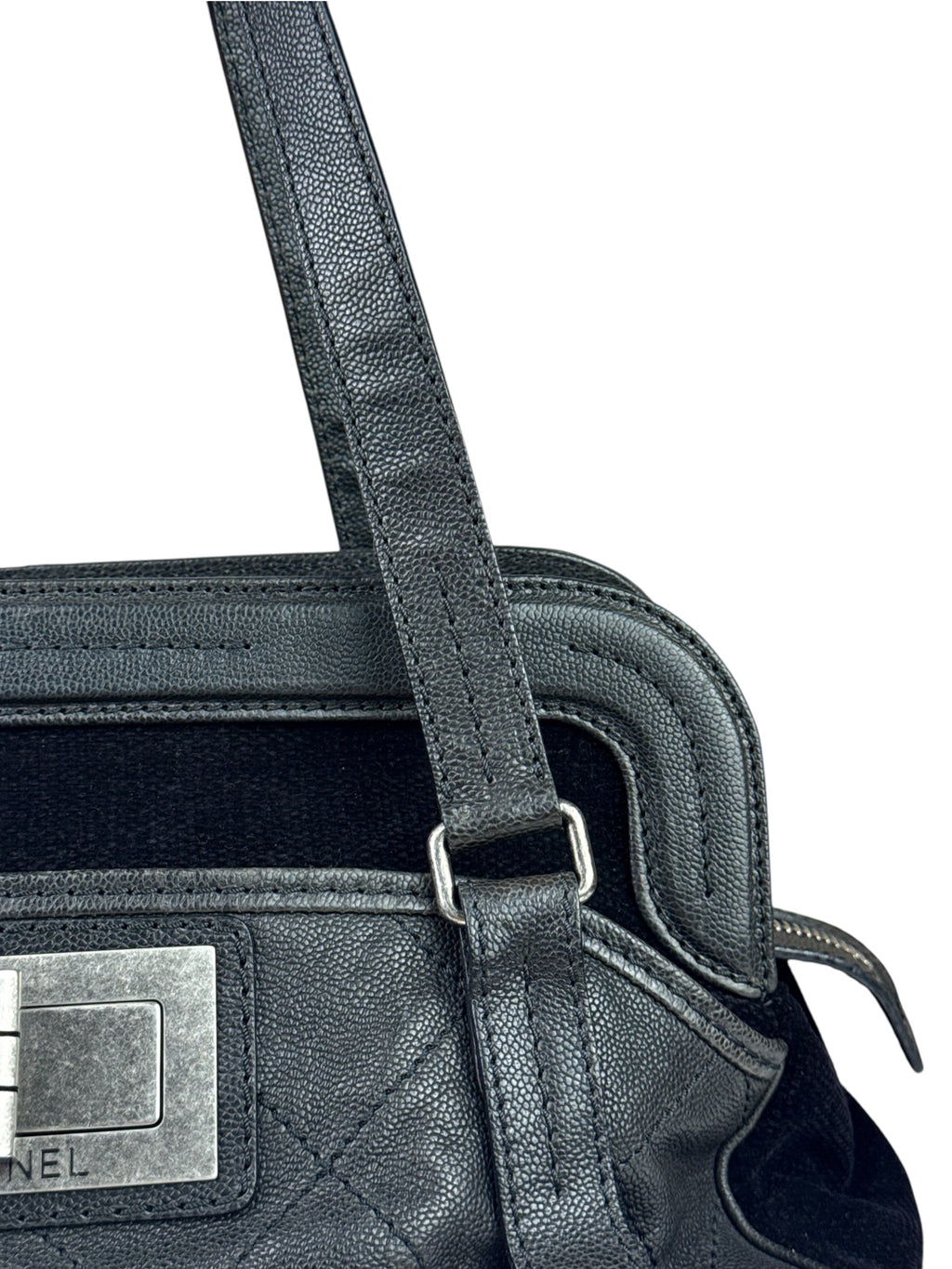 Chanel Black Quilted Leather Reissue 2.55 Bowling Bag 2006