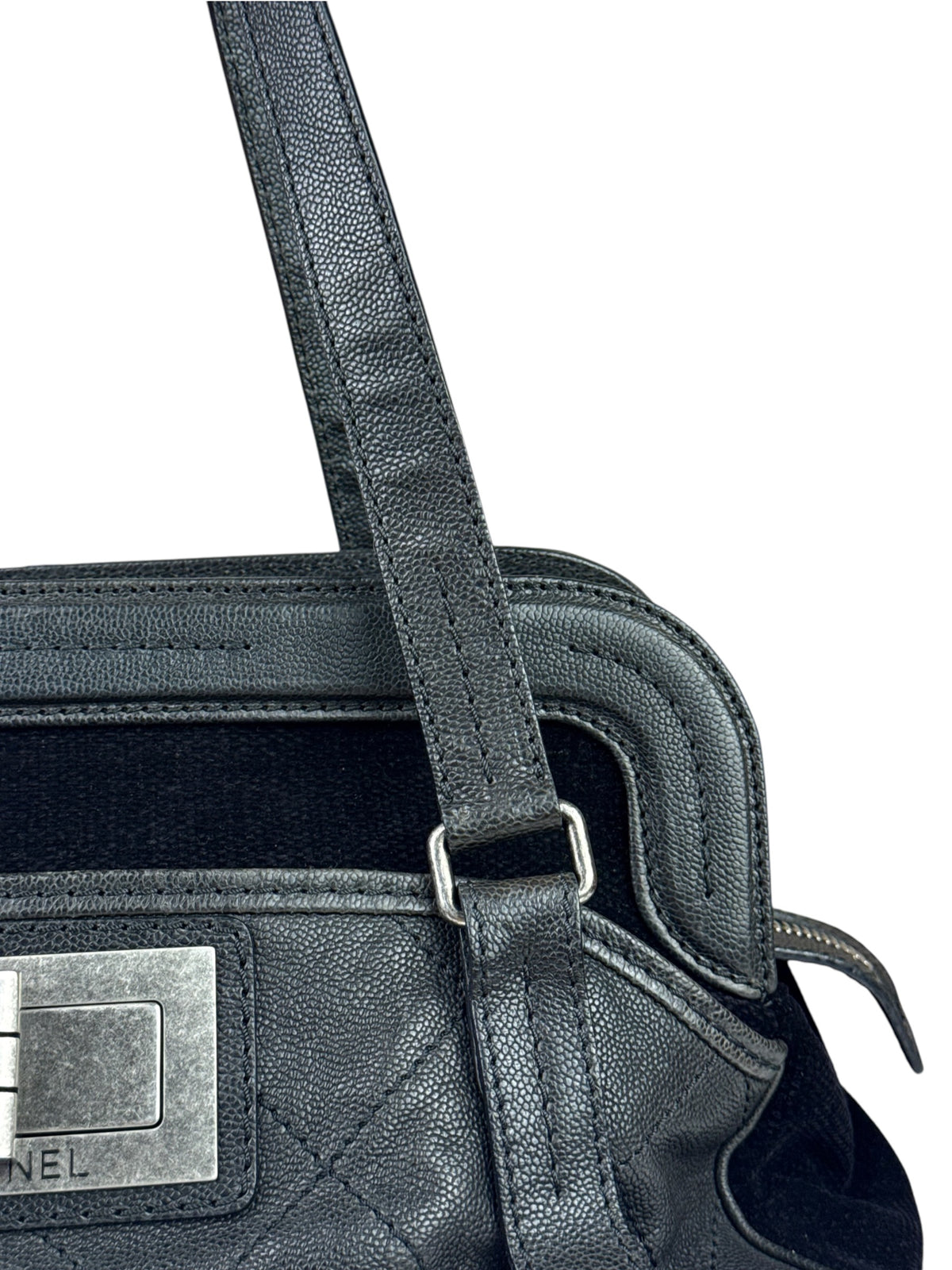 Chanel Black Quilted Leather Reissue 2.55 Bowling Bag 2006