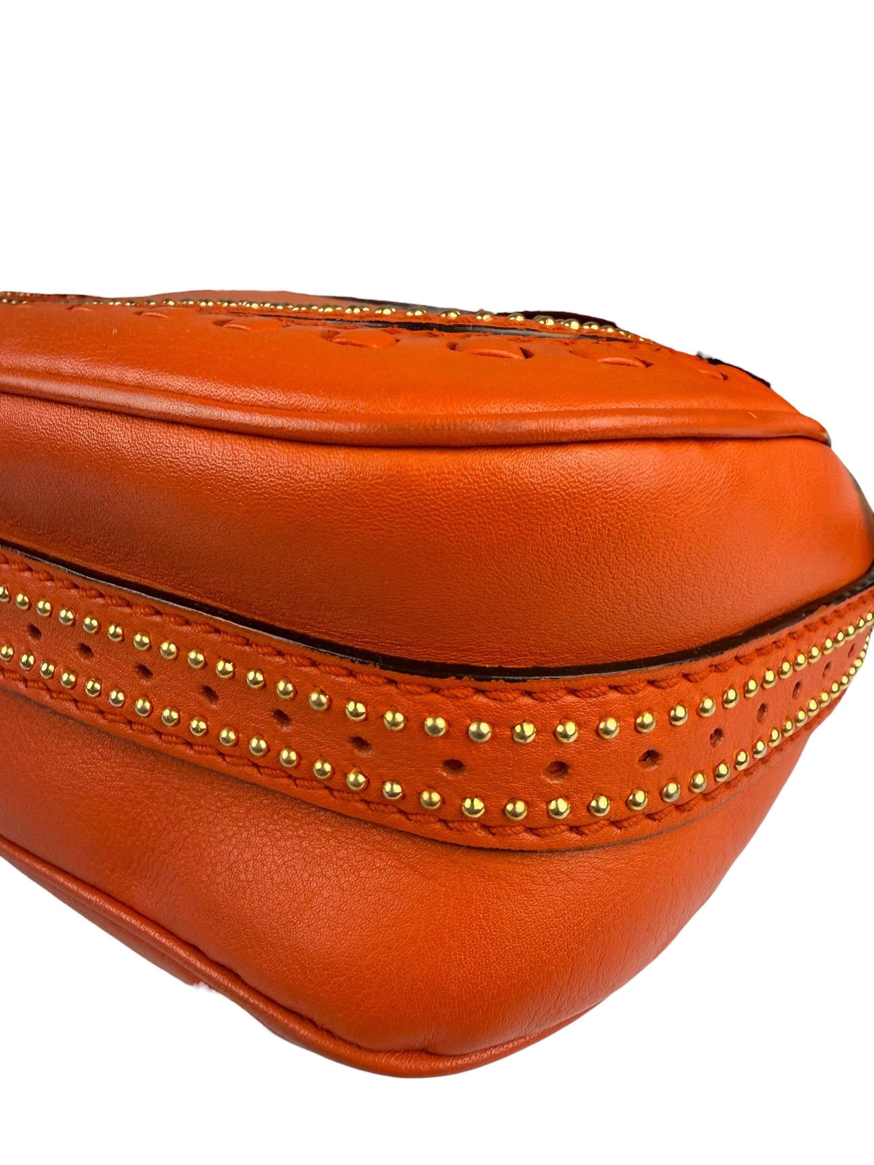 Gucci Orange Leather Snaffle Shoulder Bag