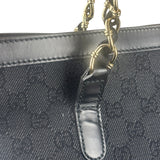 Gucci GG Black Canvas Capri Chain Tote Bag