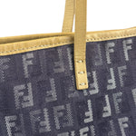 Fendi Purple Denim Roll Zucchino Tote