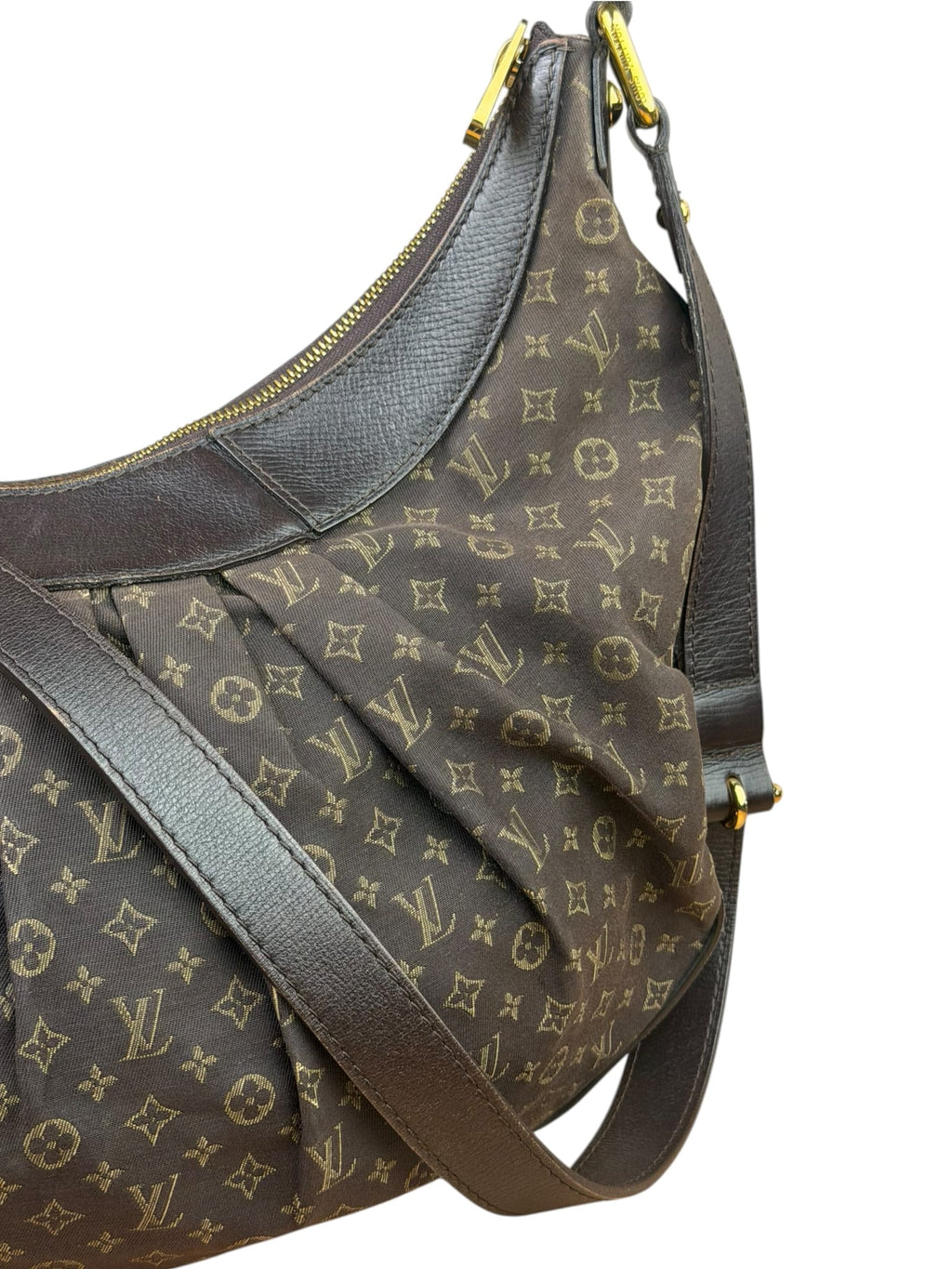 Louis Vuitton Black/Brown Leather Trim Monogram Idylle Rhapsody Hobo Bag
