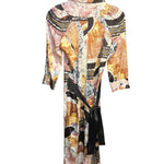 Roberto Cavalli Multicolor Cavalli Printed Silk Midi Shirt-Dress