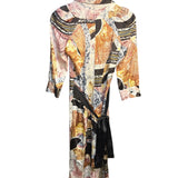 Roberto Cavalli Multicolor Cavalli Printed Silk Midi Shirt-Dress