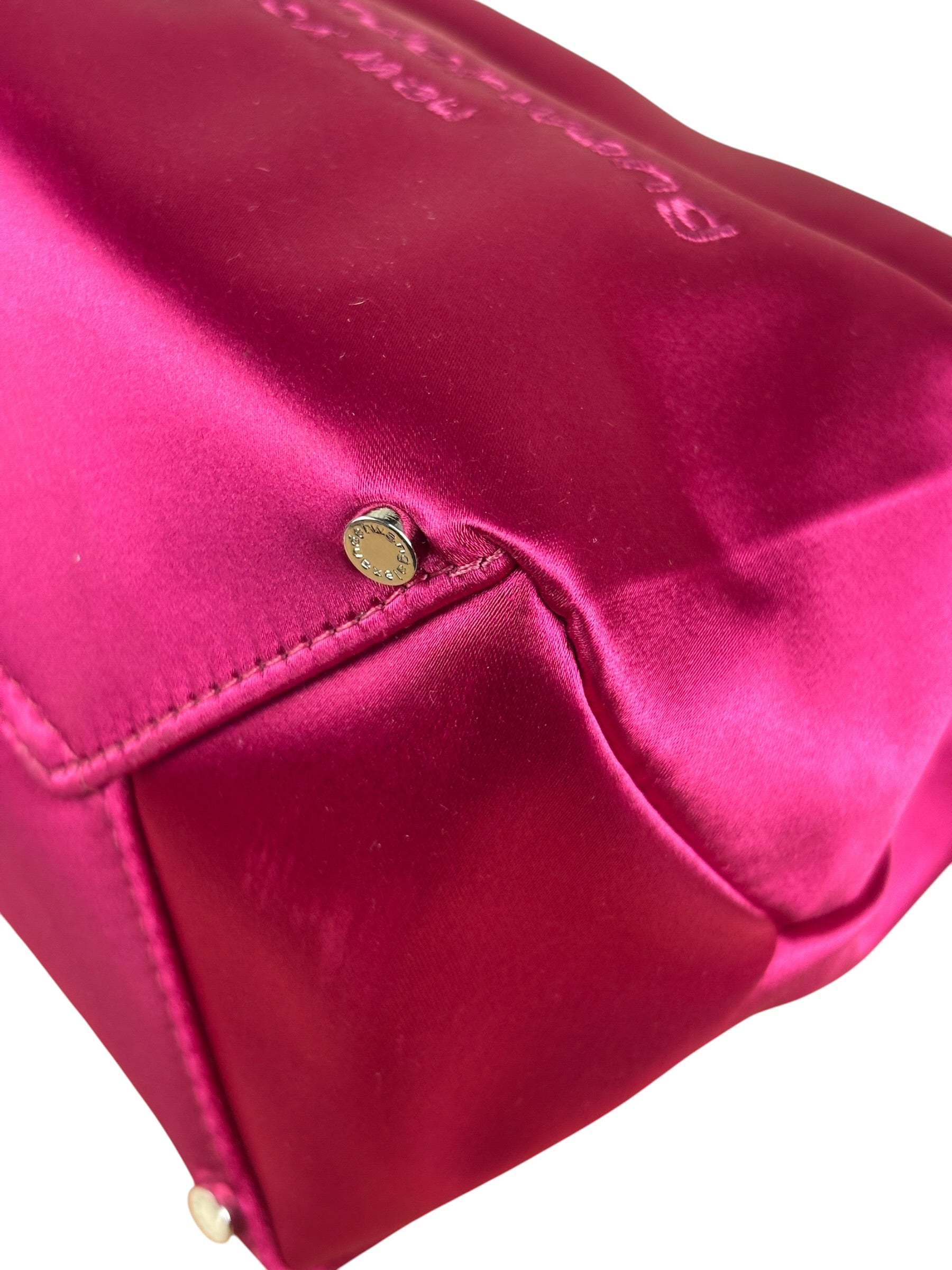 Alexander Wang Fuchsia Pink Satin Lunch Clutch