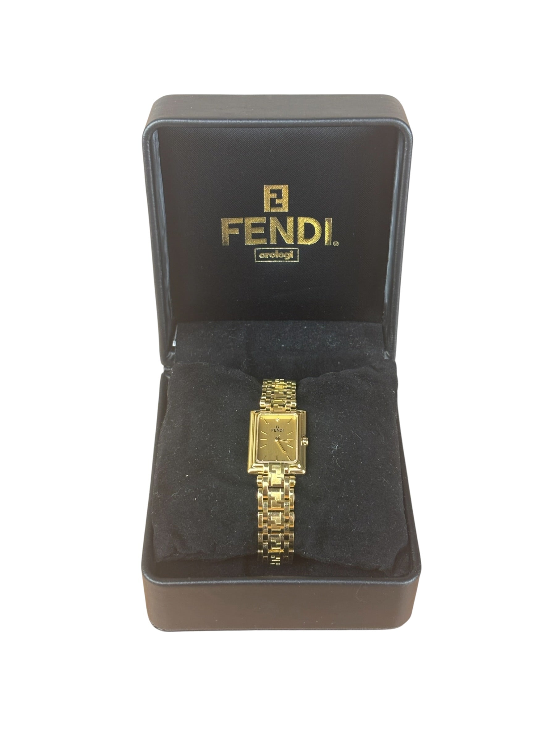 Fendi 730-L Gold Played Champagne Dial Tank