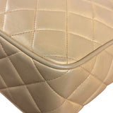 Chanel Tan Brown Quilted Leather Flap Chain Camera Bag