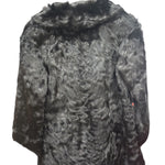 Moon Bat x Golden Leaf Vintage Black Rabbit Fur Coat