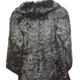 Moon Bat x Golden Leaf Vintage Black Rabbit Fur Coat