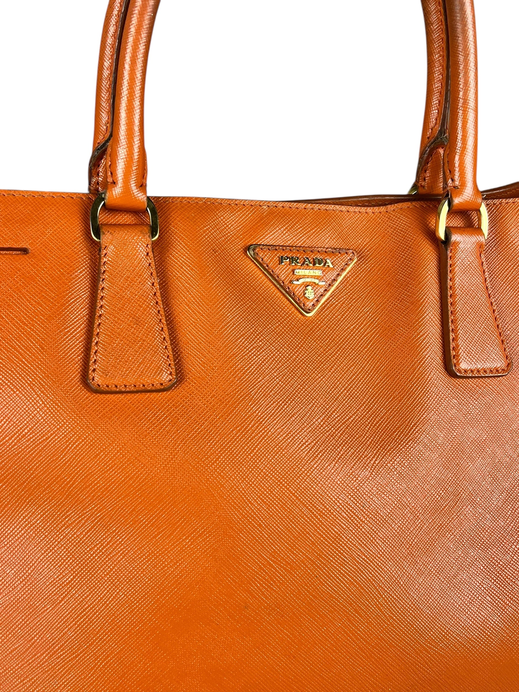 Prada Saffiano Lux Tote Orange