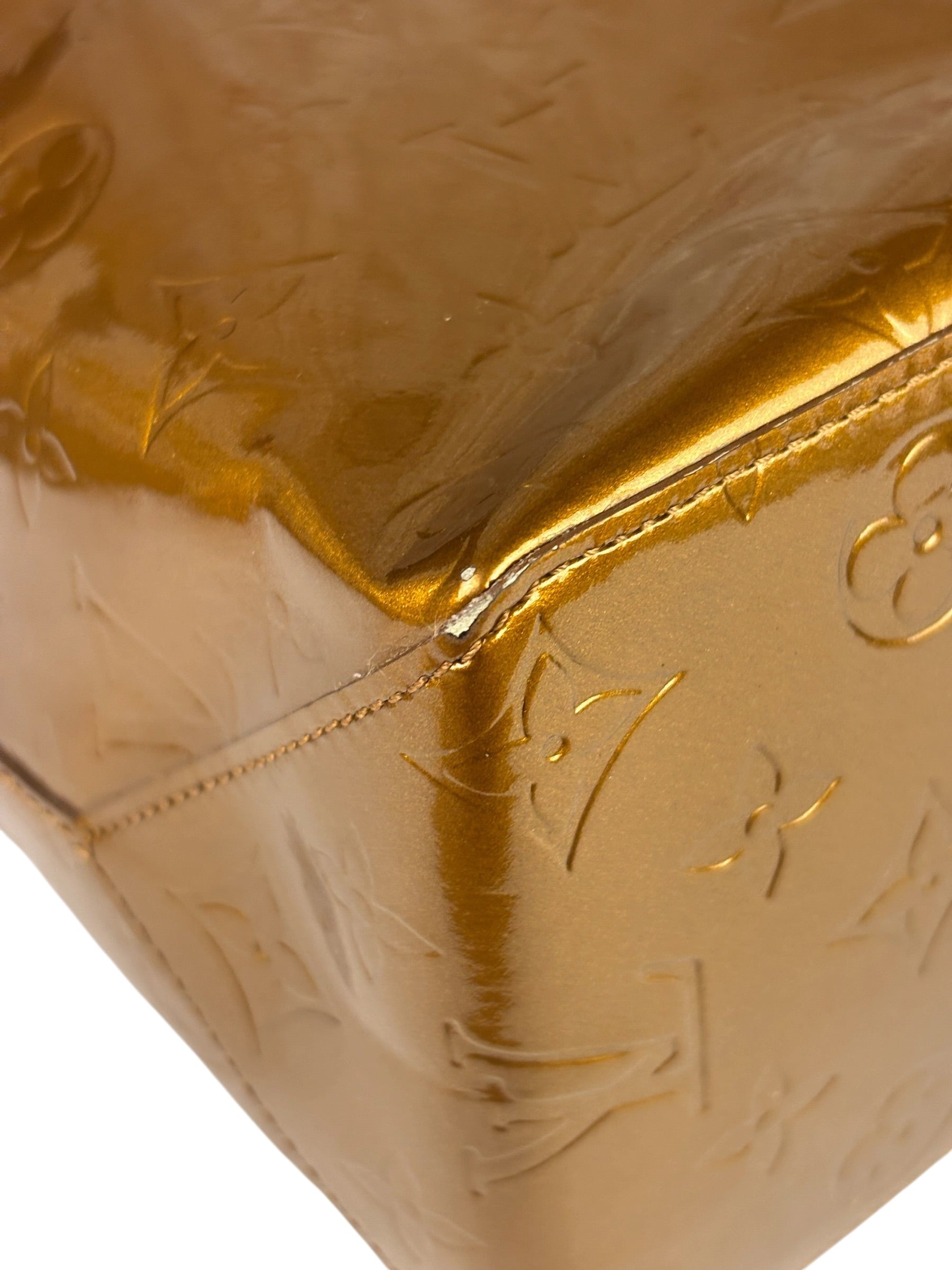 Louis Vuitton Metallic Bronze Vernis Reade MM