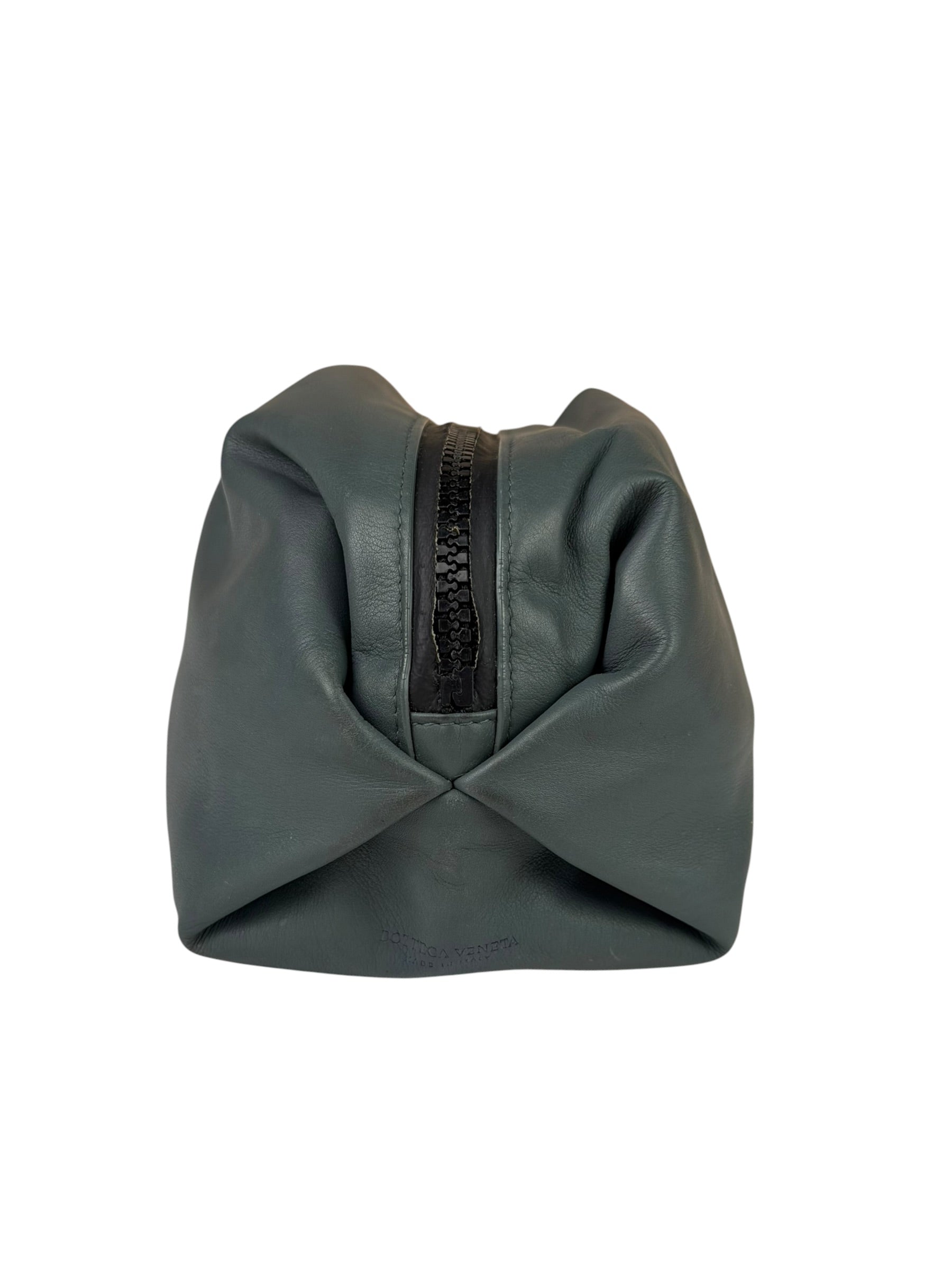 Bottega Veneta Grey Leather Pouch