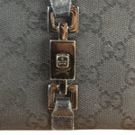 Gucci Vintage Black GG Jackie Buckle Compact Wallet