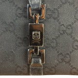 Gucci Vintage Black GG Jackie Buckle Compact Wallet