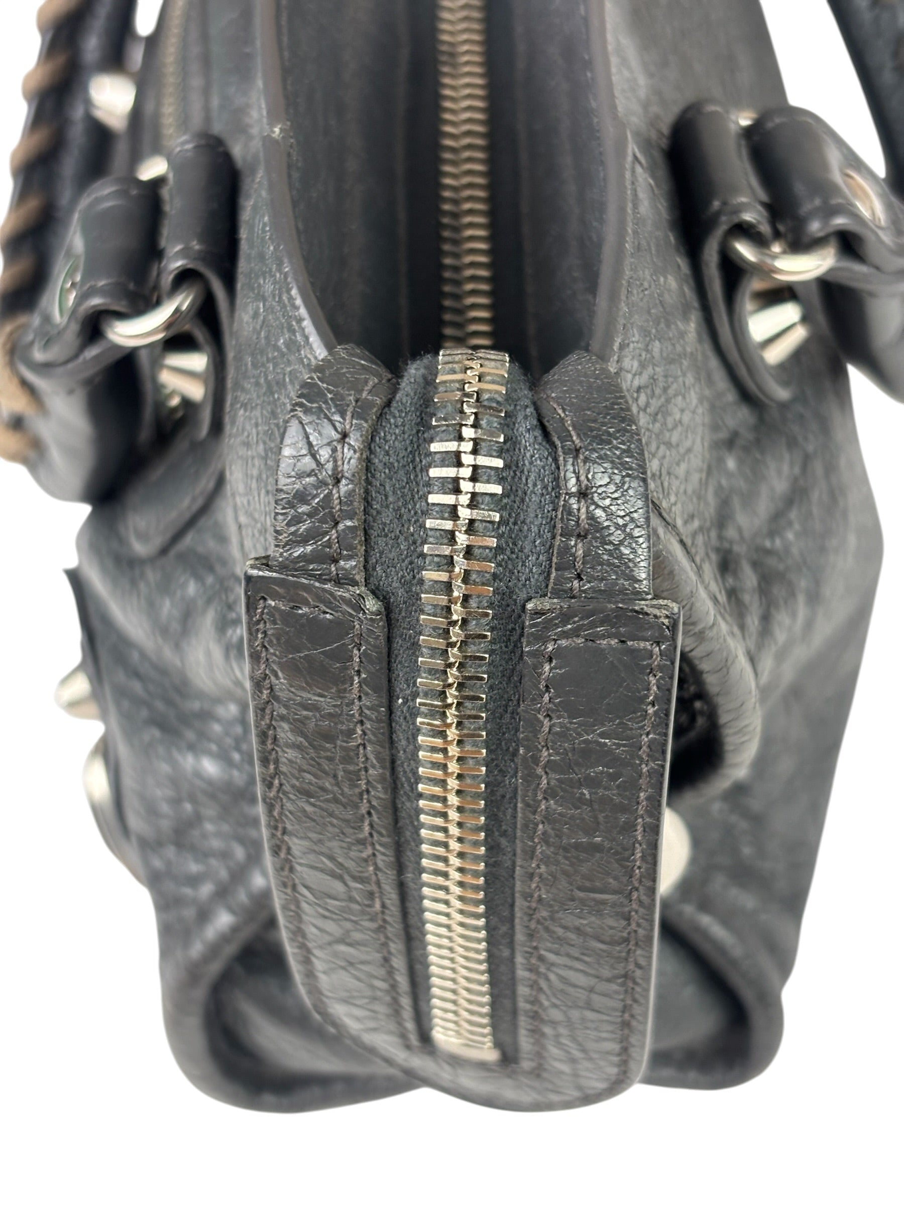 Balenciaga Grey Calfskin Mini Le City Bag