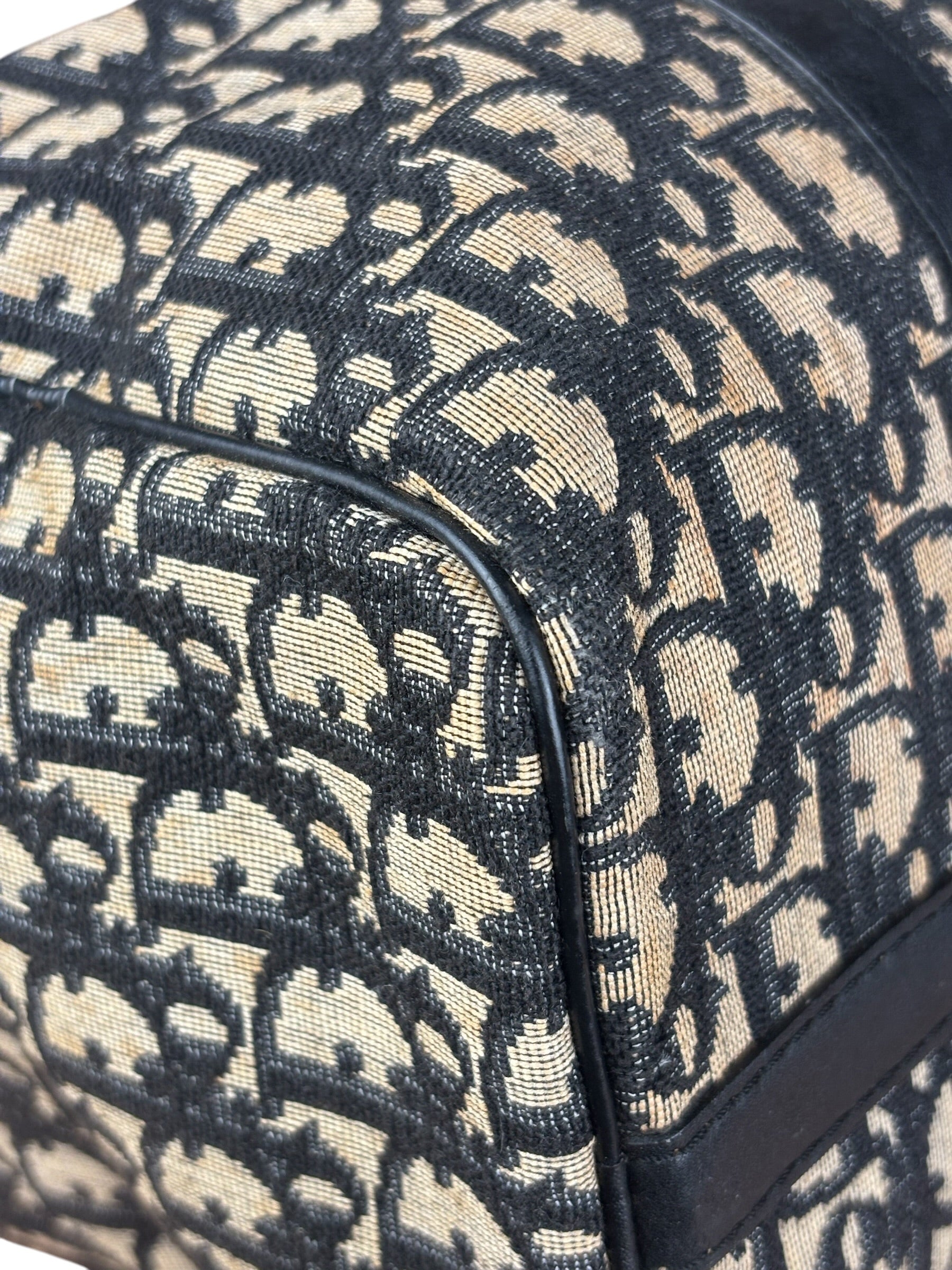 Christian Dior Vintage Navy Trotter Boston Bag
