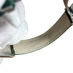 Cartier Must de Tank Green Croc Strap White Dial