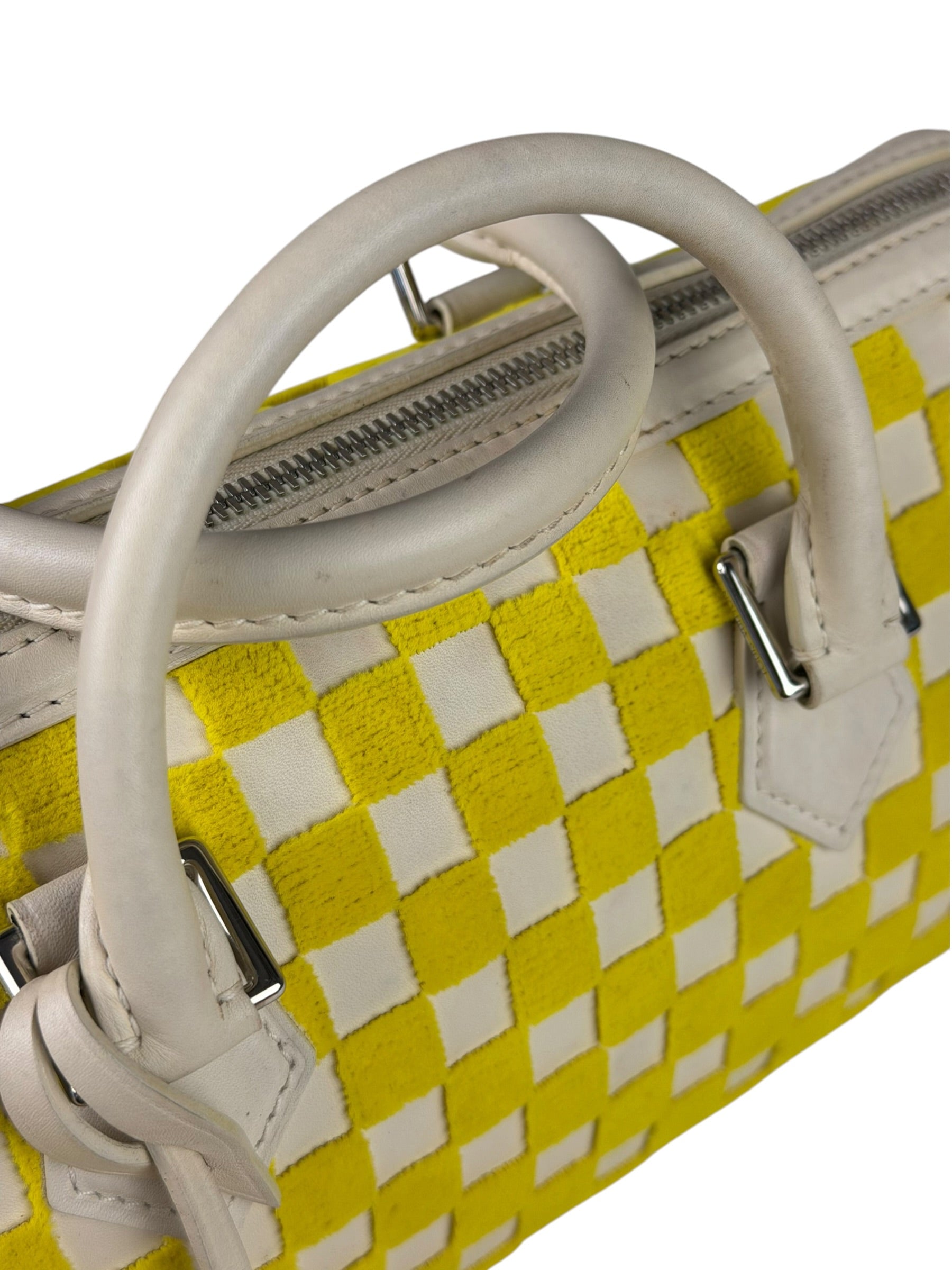 Louis Vuitton Cream/Yellow Damier Cubic Printemps Etè Speedy 2013