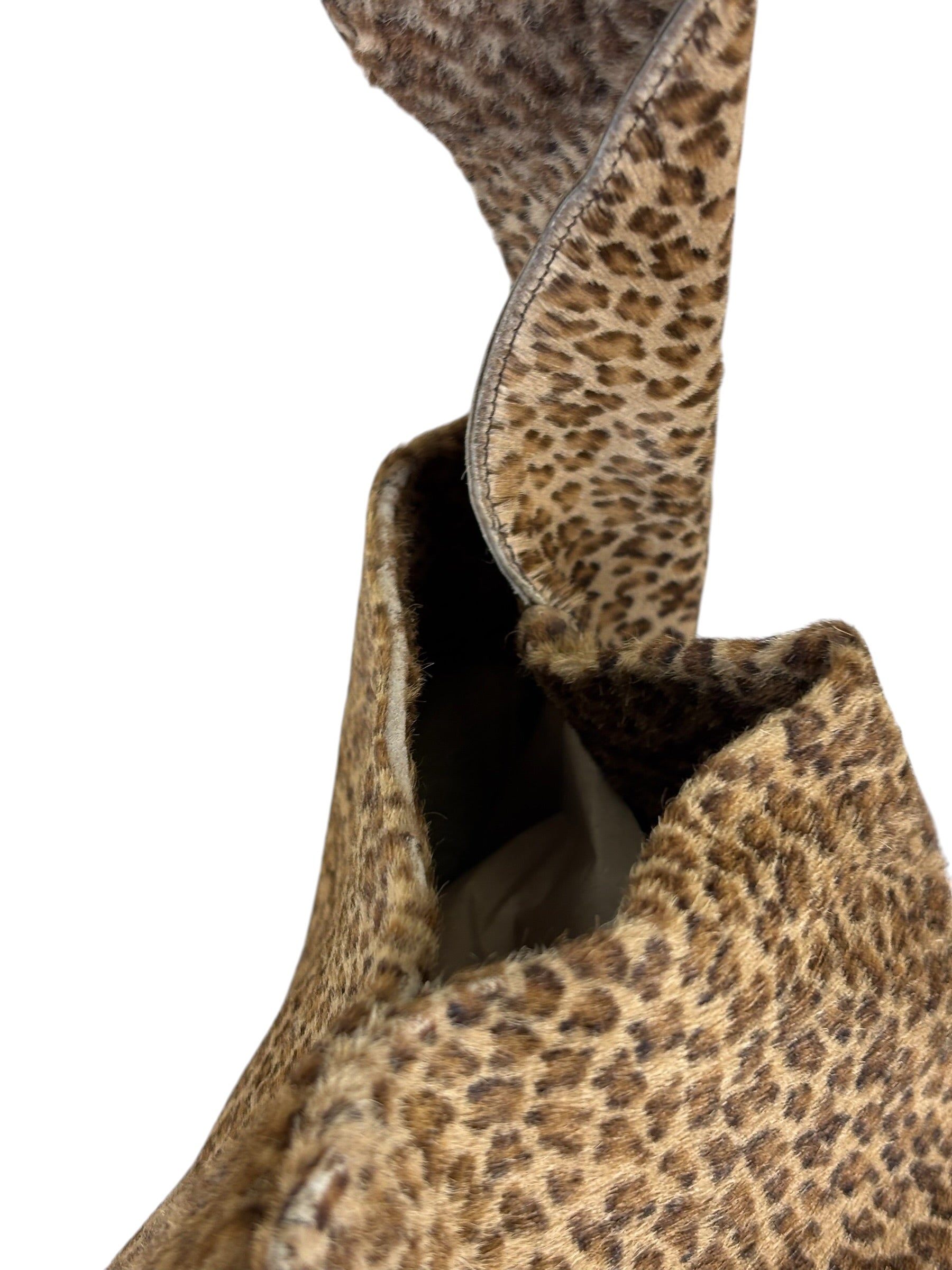 Bottega Veneta Vintage Leopard-Print Pony Hair Tote Bag