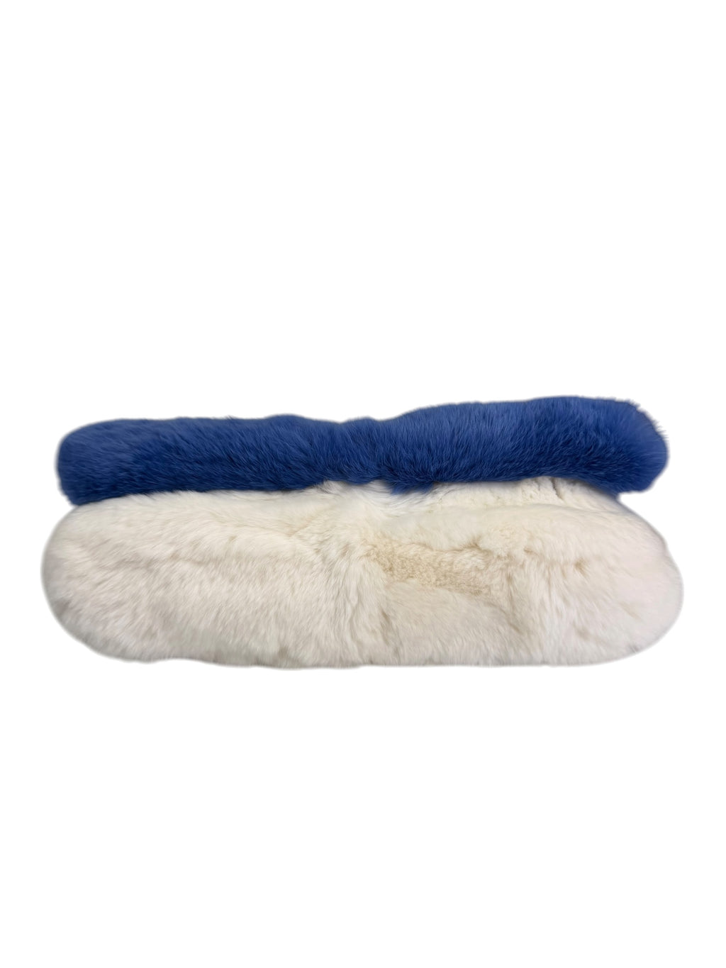 Miu Miu Blue Gradient Fur Crystal Flap Bag