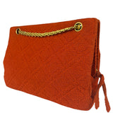 Chanel Vintage Red Quilted Tweed Shoulder Bag 1994
