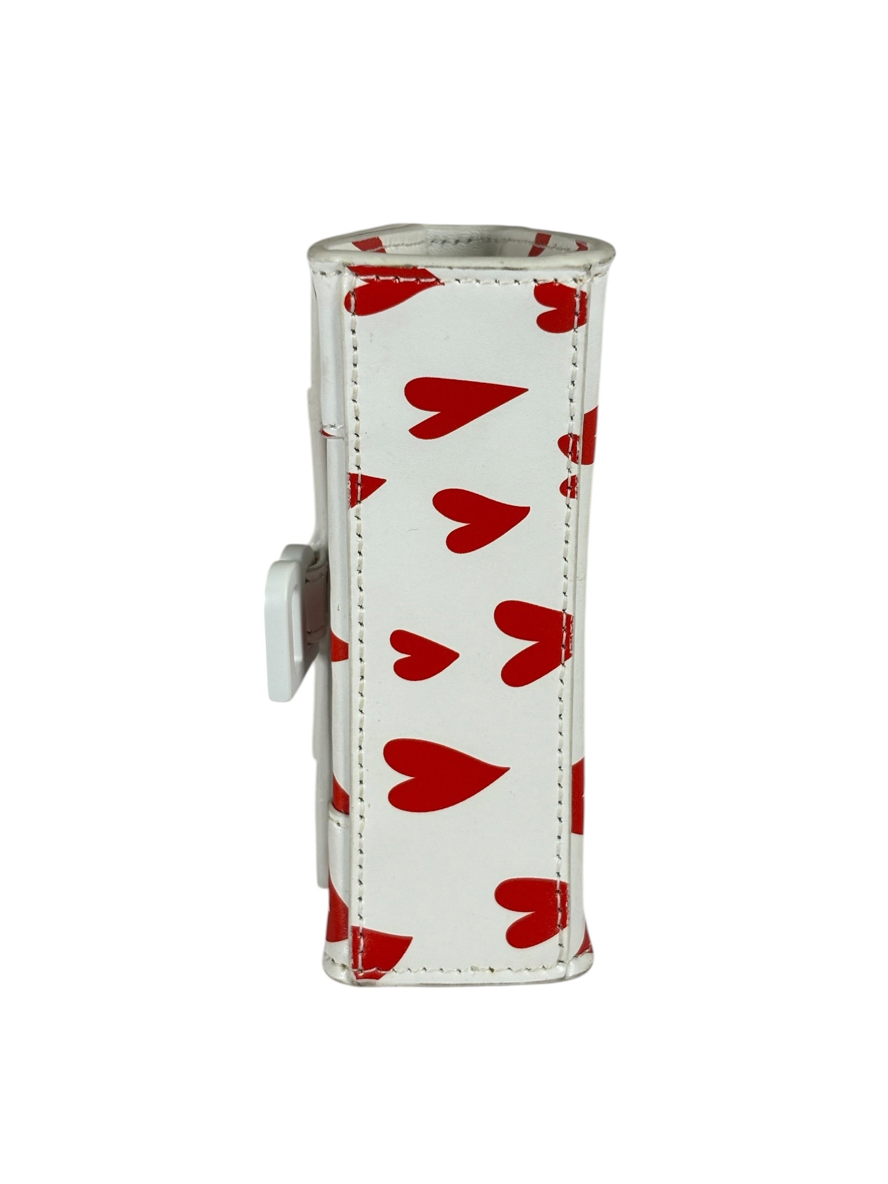 Balenciaga White Leather Hourglass Heart Nano Two-Way Bag