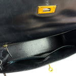 Hermes Kelly 32 Black Box Leather 1991