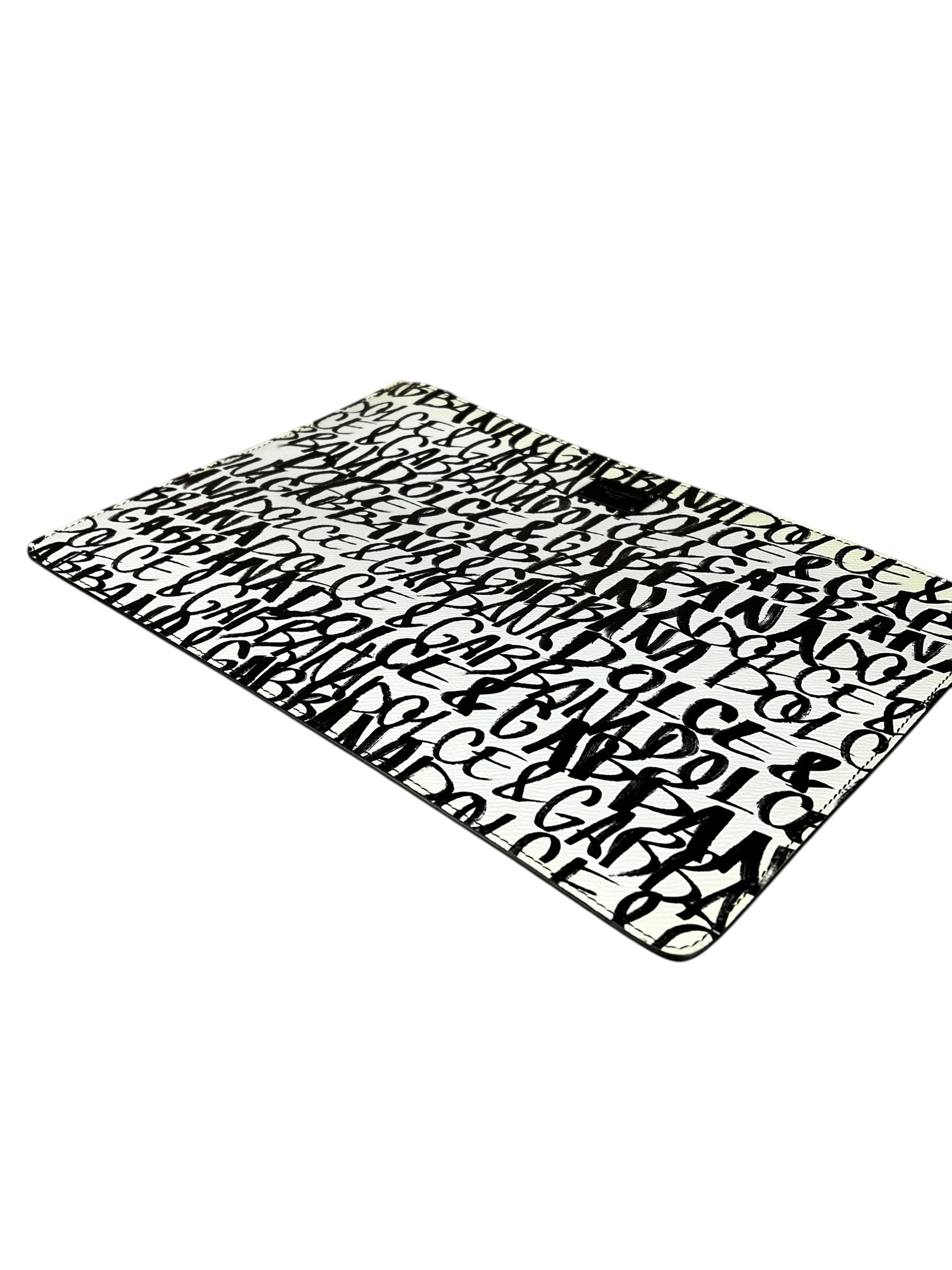 Dolce & Gabbana Graffiti Clutch White