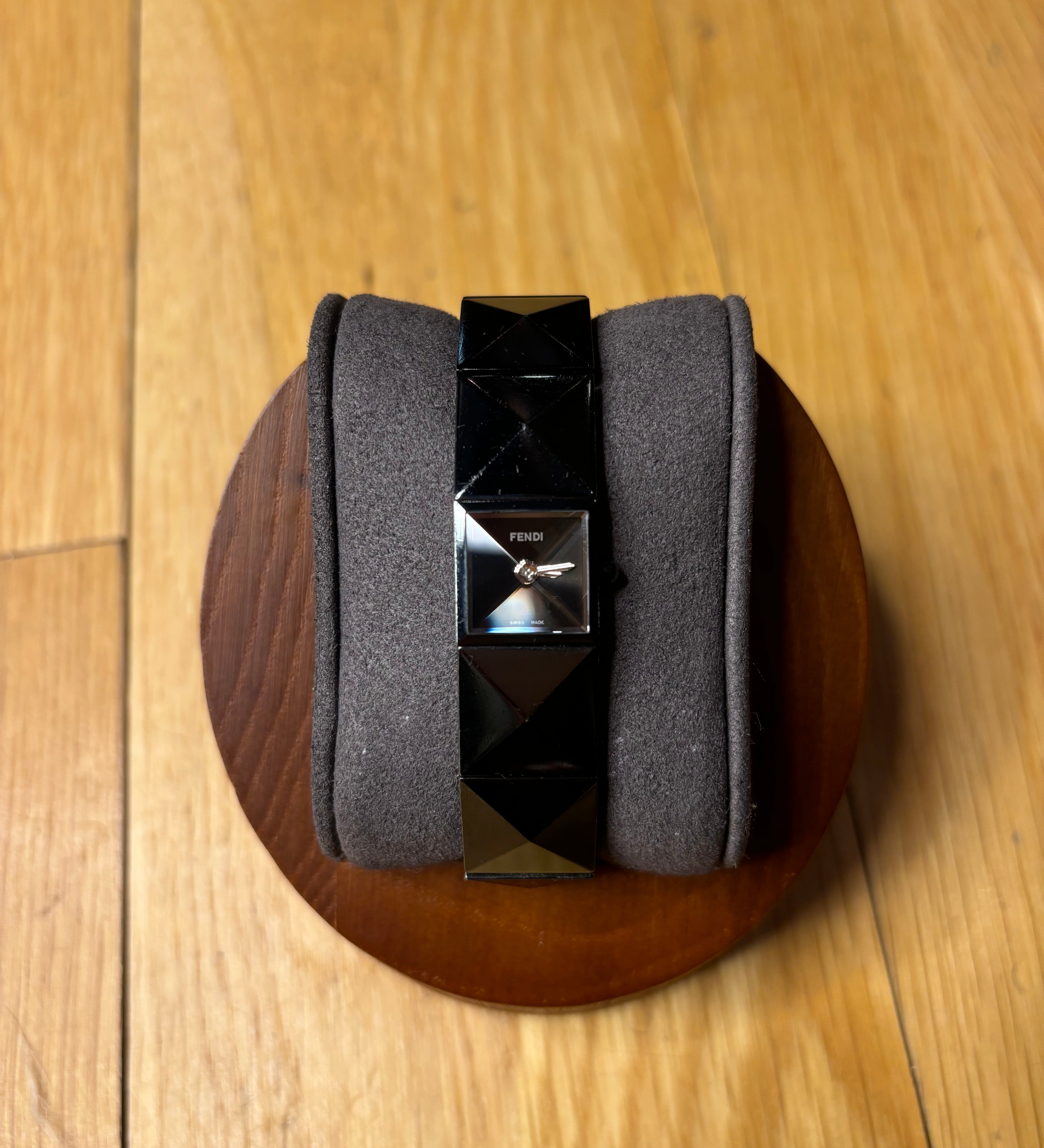 Fendi Black 4270L Ion Plated Geometric Watch