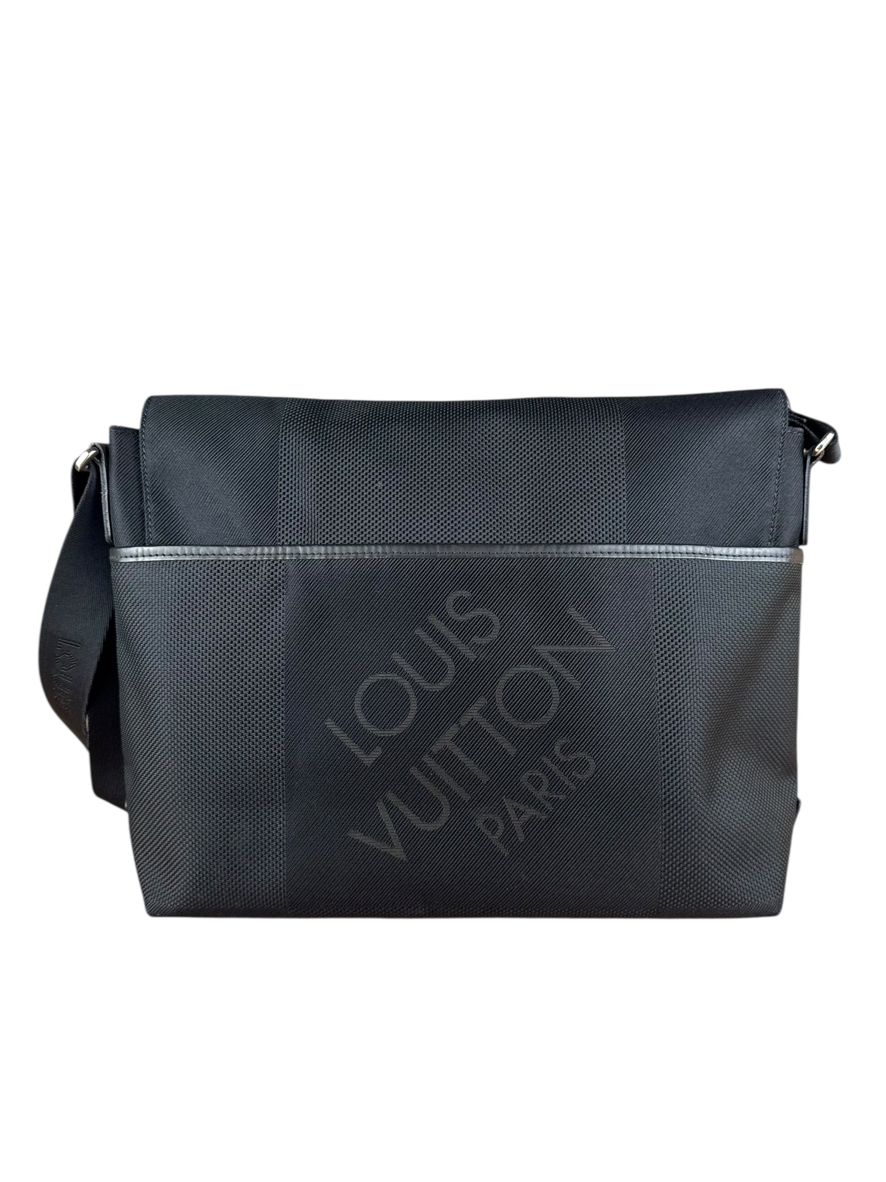 Louis Vuitton Black Damier Geant Flap Messenger