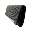 Yves Saint Laurent Black Calfskin Studded Lutetia Flap Clutch
