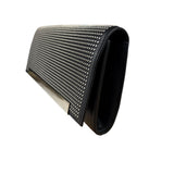 Yves Saint Laurent Black Calfskin Studded Lutetia Flap Clutch