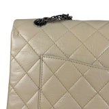 Chanel Aged Ivory Quilted Leather 2.55 Reissue Double Flap Bag 2009