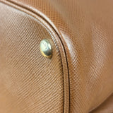 Prada Vintage Brown Leather Top Handle Bag