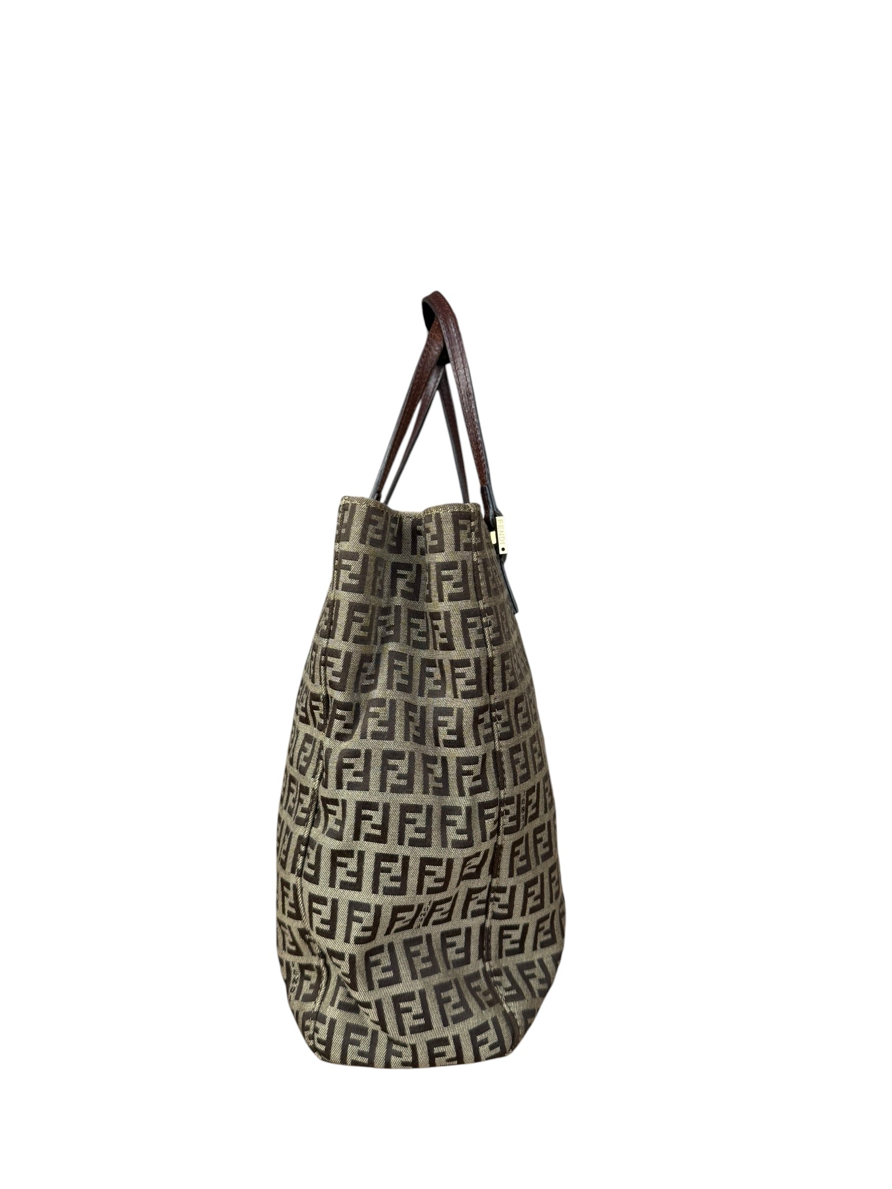 Fendi FF Canvas Top Handle Tote