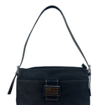 Fendi Vintage Black Mamma Baguette Shoulder Bag
