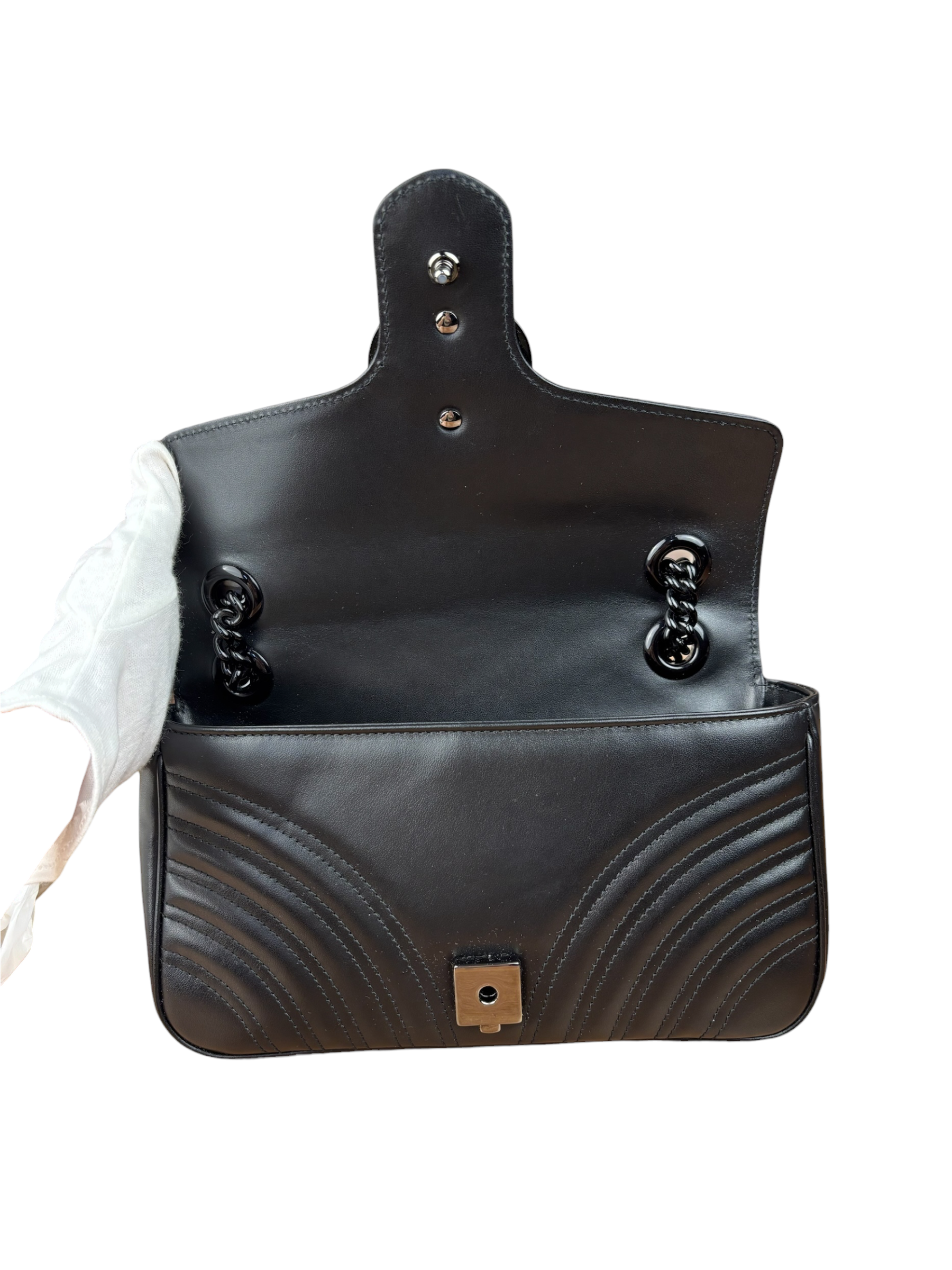Gucci Black GG Marmont Small Shoulder Bag