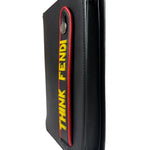 Fendi Black Leather Think Fendi Clutch