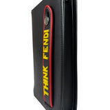 Fendi Black Leather Think Fendi Clutch