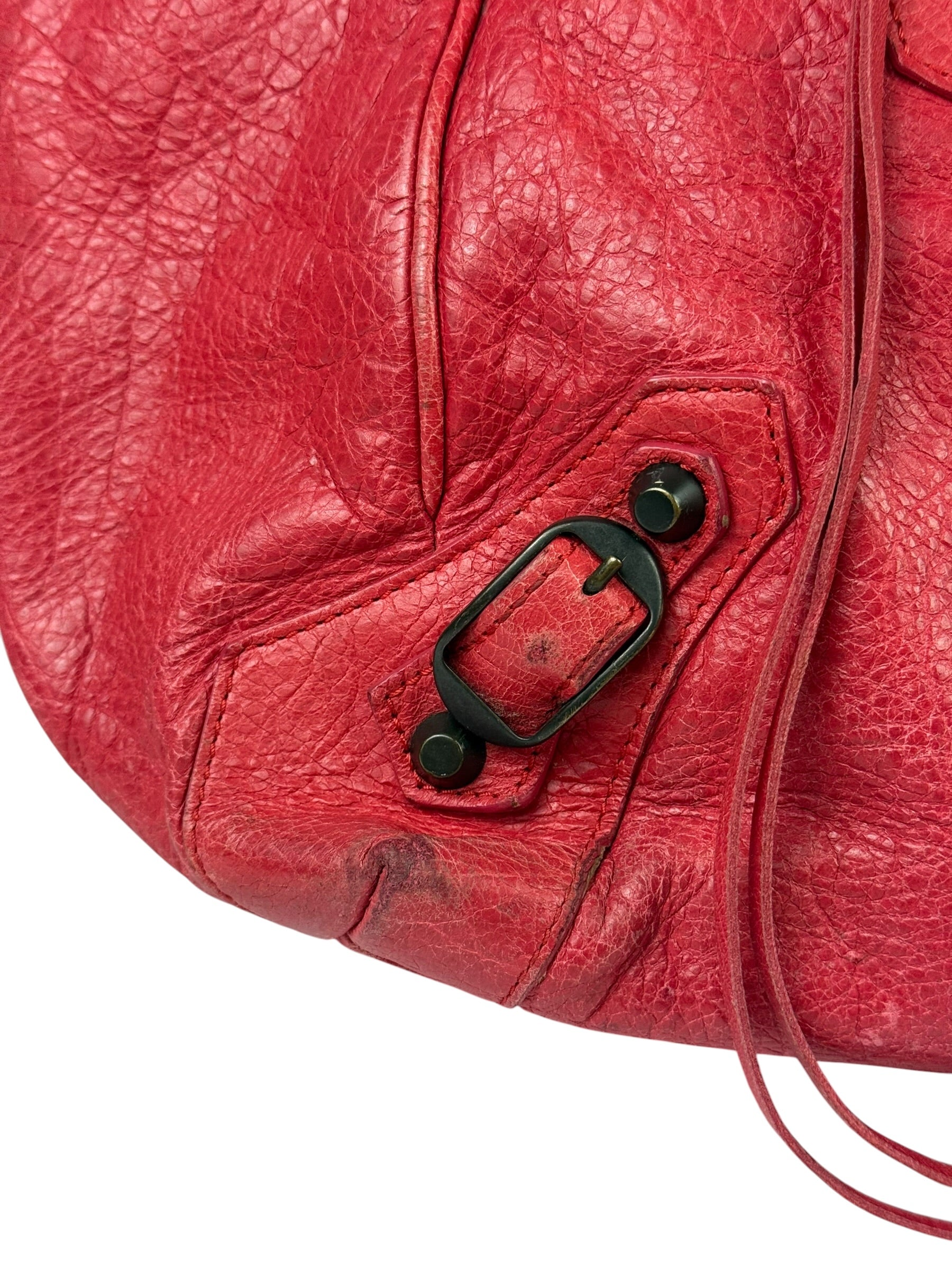 Balenciaga Red Leather Le City Tote