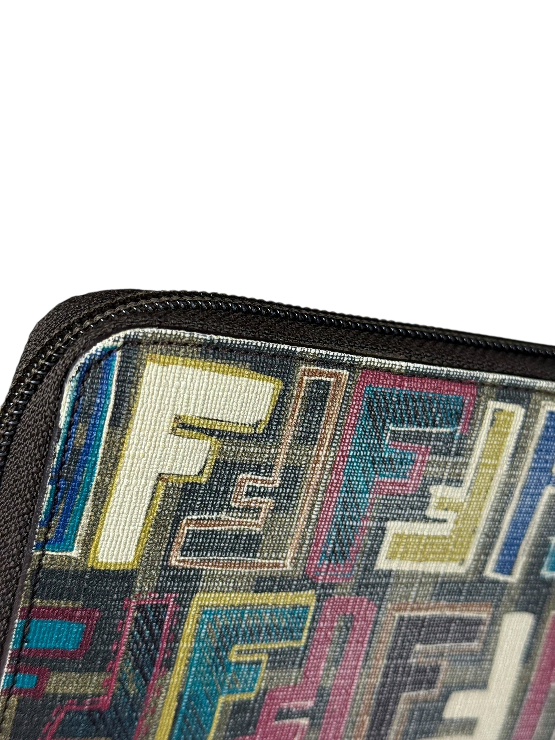 Fendi Zucca Spalmati FF Multicolor Long Wallet