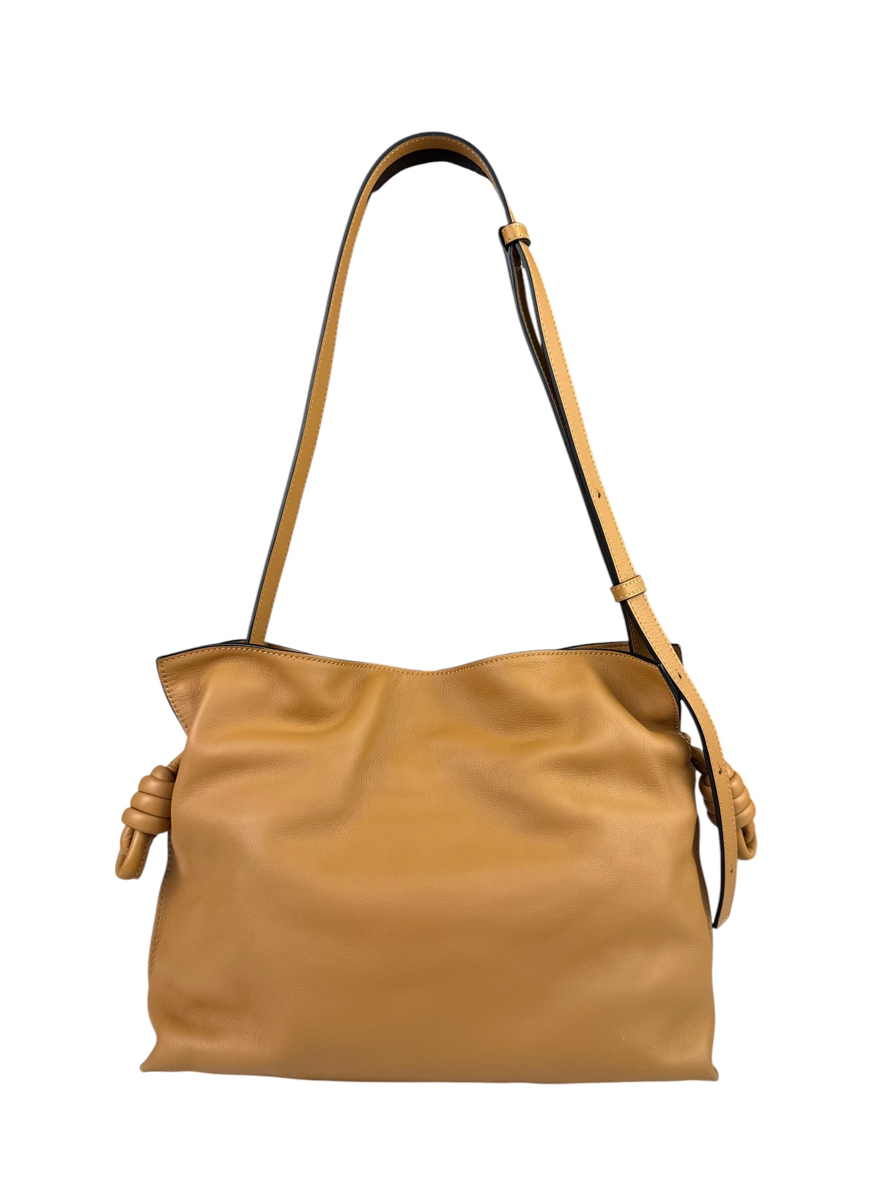 Loewe Brown Leather Flamenco Shoulder Bag
