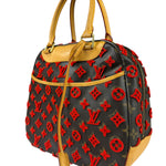 Louis Vuitton Limited Edition Deauville Cube Rosso Handbag Red